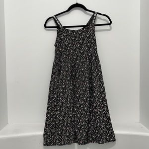 Moon River Girls Floral Print Dress Black White Size 8-9 NWT